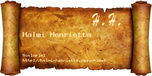 Halmi Henrietta névjegykártya