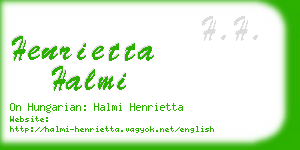 henrietta halmi business card